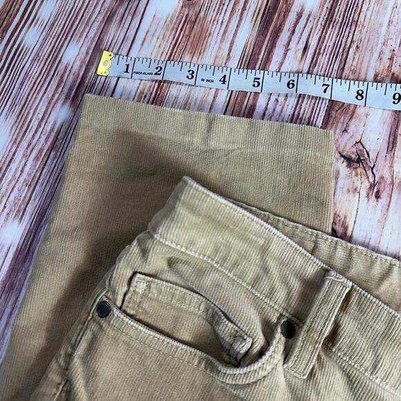 Lands End MID RISE SLIM Sz 18 Tan Corduroy High Rise Pants Slacks Trouser 39x30 - Picture 6 of 12